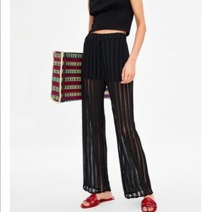 Pants w+mesh detailing